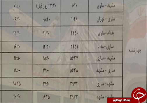 پرواز&zwnj;های چهارشنبه ۱۵ آذر از فرودگاه&zwnj;های مازندران