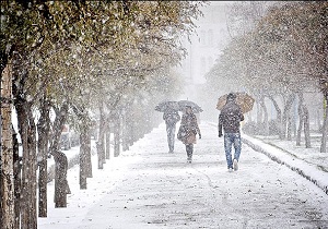کاهش شدید دما و بارش برف در اردبیل