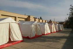 دو اردوگاه اسکان اضطراری زلزله&zwnj;زدگان در شهرستان دیر برپا شد