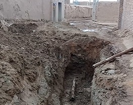 شکستگی لوله و قطعی آب دوروزه در روستای کوهان + فیلم