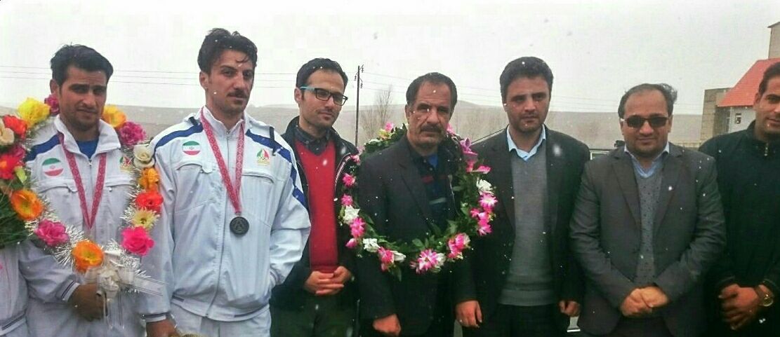 استقبال از مدال آوران رشته  "آرنیس" مسابقات جهانی روسیه  در تکاب