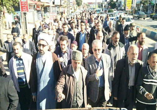 راهپیمایی ضد صهیونیستی مازندرانی&zwnj;ها پس از اقامه نماز جمعه