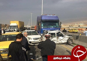 چهارده تصادف در پنج ساعت