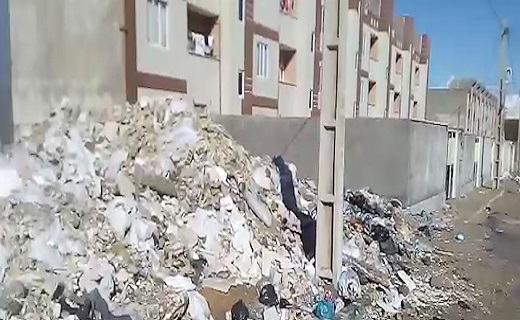 انباشت نخاله&zwnj;های ساختمانی در مسکن مهر نورآباد + فیلم