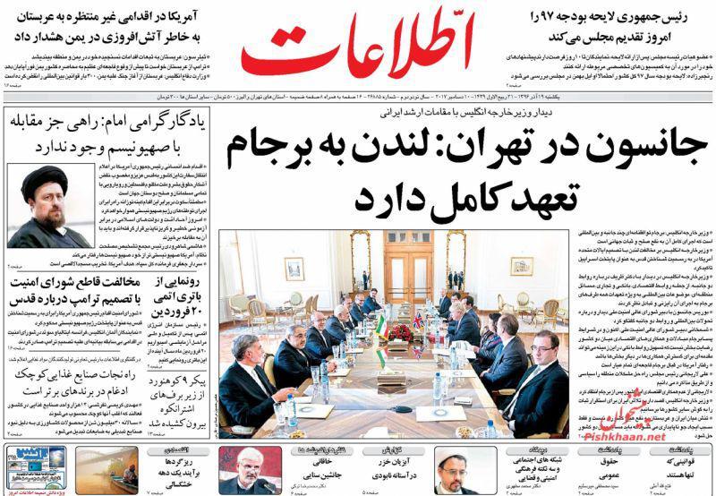صفحه نخست روزنامه&zwnj;های ۱۹ آذر؛