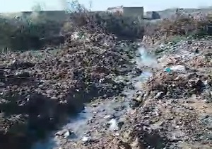 فیلمی از وضعیت اسفناک فاضلاب روستای بنادر