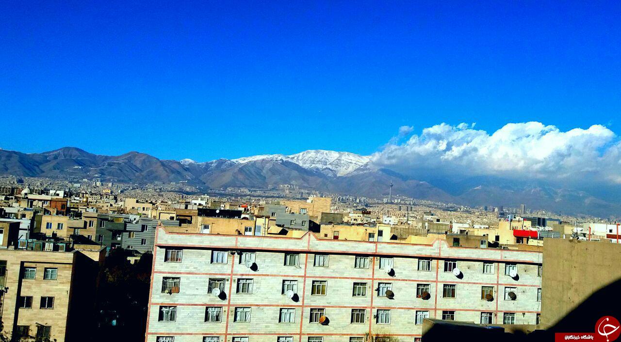نمایی از آسمان پاک تهران + تصاویر
