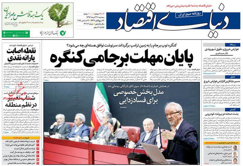 صفحه نخست روزنامه&zwnj;های ۲۱ آذر؛