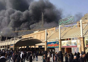 مصدومیت 40 زائر ایرانی بر اثر آتش سوزی در نجف اشرف