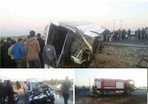 جان باختن پنج نفر از دانش آموزان در تصادف اردوی راهیان نور