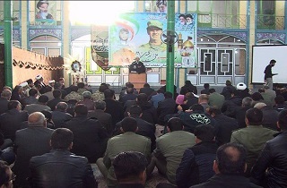 مراسم چهلمین روز شهادت محیط بان، قنبری زاده دربافق برگزار شد