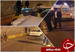 خودروی سواری پاکبان شهرداری را زیر گرفت