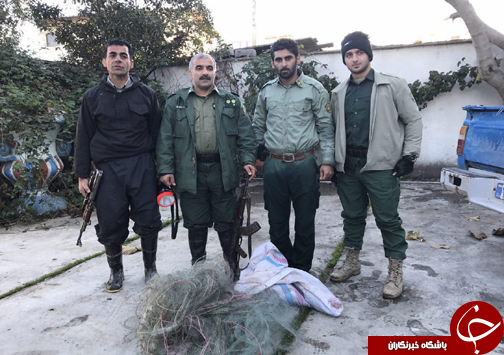 شکارچیان غیر مجاز در دام محیط بانان مازندران +تصاویر