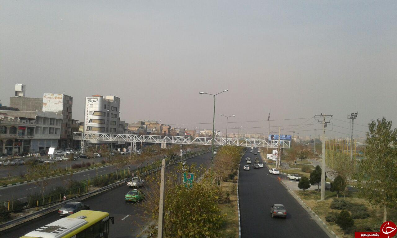 نمایی از آسمان غبارآلود در پایتخت + تصاویر