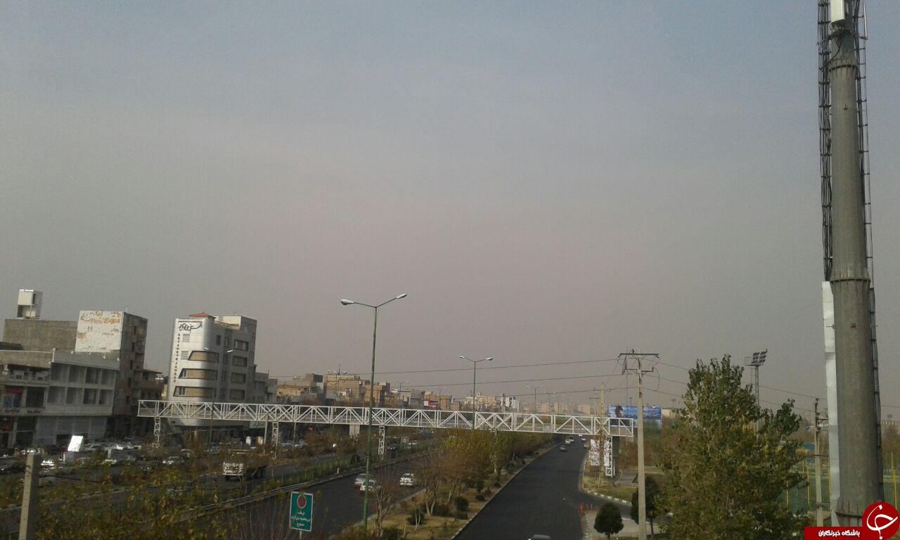 نمایی از آسمان غبارآلود در پایتخت + تصاویر