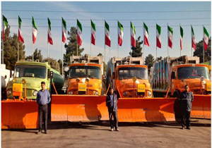 برگزاری مانور امادگی نیرو‌های اجرایی شهرداری مشهد برای زمستان