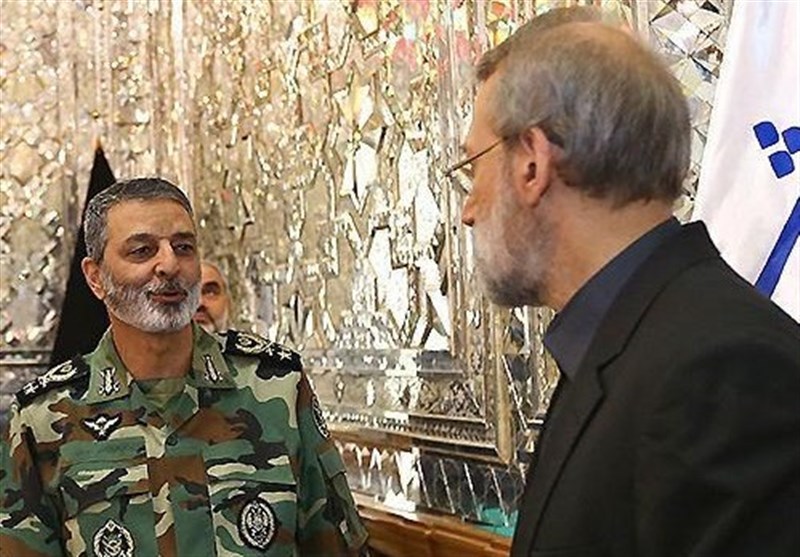 فرمانده ارتش با رئیس مجلس دیدار کرد