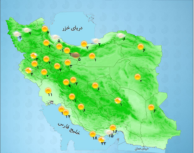 رگبار باران همراه با رعد و برق در برخی مناطق کشور/ آسمان تهران صاف و غبار آلود+ جدول