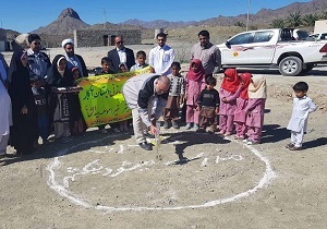 کلنگ  زنی ساخت مدرسه ۲ کلاسه خیری در روستای میشود نیکشهر