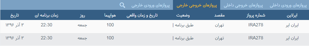 پرواز&zwnj;های جمعه ۳ آذر ماه از فرودگاه بین المللی ارومیه