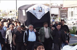 تشییع پیکر مادرشهید دهستانی در بافق