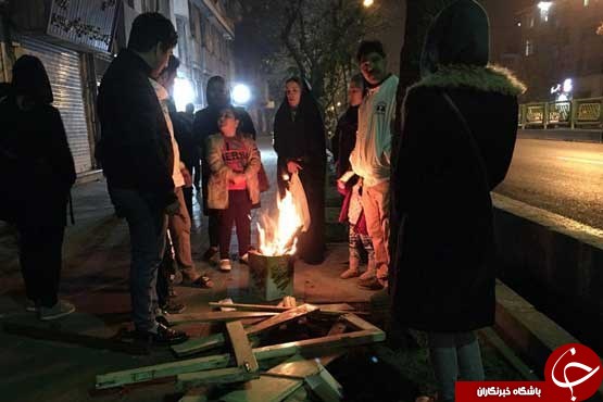 حاشیه های زلزله دیشب  در قاب تصویر از حضور عروس و داماد در خیابان های تهران تا کشیدن قلیان!+تصاویر