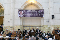 مراسم ترحیم آیت الله حائری شیرازی در مدرسه عالی مطهری