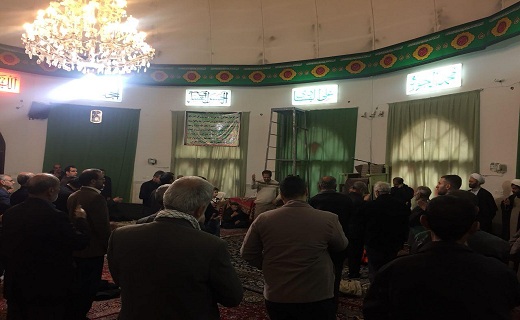 مراسم شهادت امام حسن عسکری در مسجد آیت اله میبدی