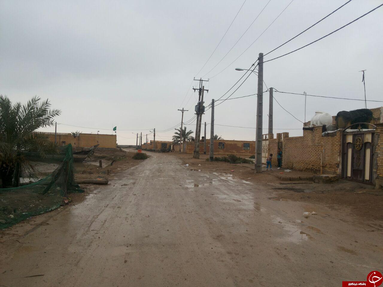 دشواری تردد در کوچه و خیابان&zwnj;های شهر &laquo;اروندکنار&raquo; + تصاویر