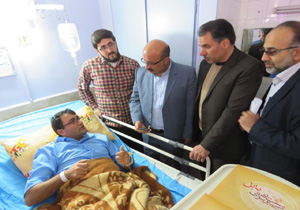 عیادت مدیرکل حفاظت محیط زیست مازندران از محیط بانان مجروح بابل