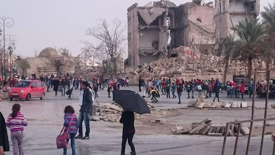 بازگشت دانش آموزان در حلب به مدارس