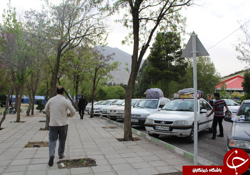 حضور بی شمار گردشگران نوروزی در کنار دریاچه زیبای کیو در خرم آباد
