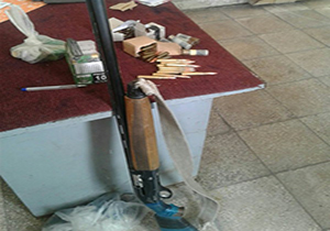 کشف اجزای یک راس پازن و مهمات جنگی