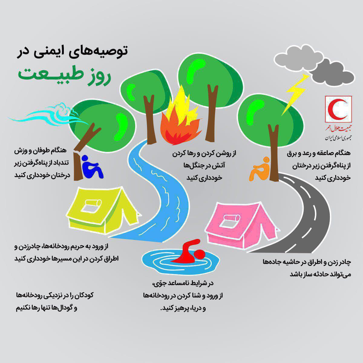 توصیه های ایمنی در روز طبیعت +اینفوگرافیک