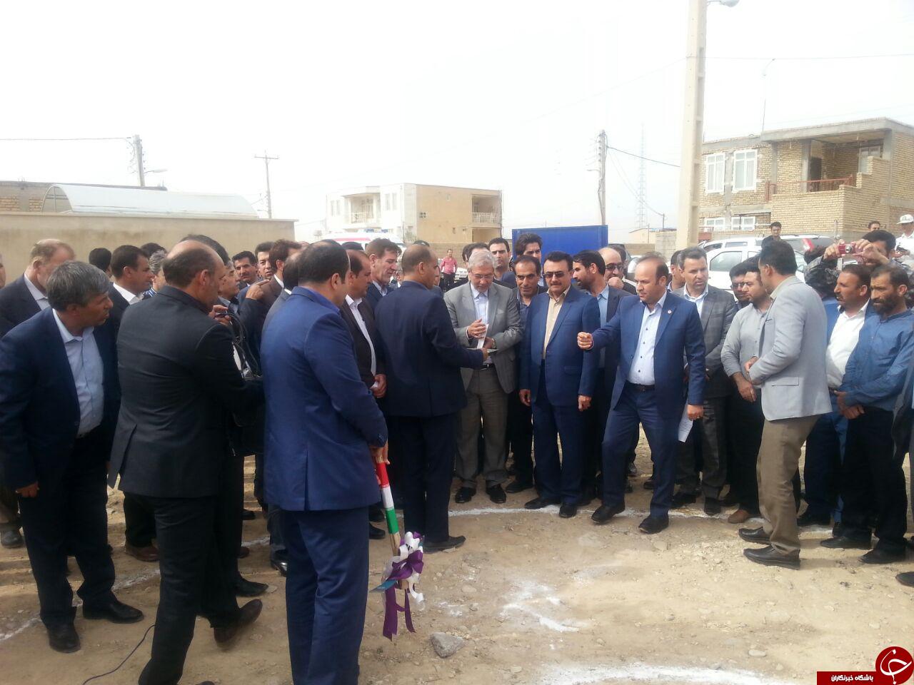 درمانگاه تامین اجتماعی مهران با حضور وزیر رفاه کلنگ زنی شد+عکس