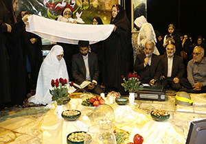 آغاز زندگی مشترک زوج اندیمشکی در مقبره شهید + تصاویر