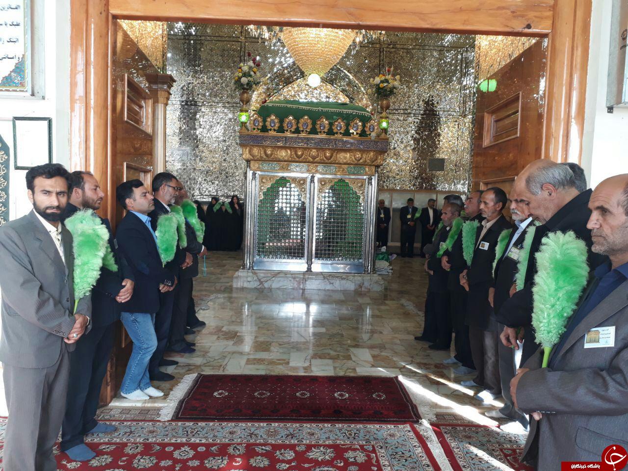 غبارروبی آستان مقدس امامزاده سیدمرتضی (ع) کاشمر