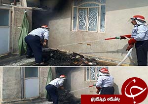 حریق منزل مسکونی در خرم آباد+عکس