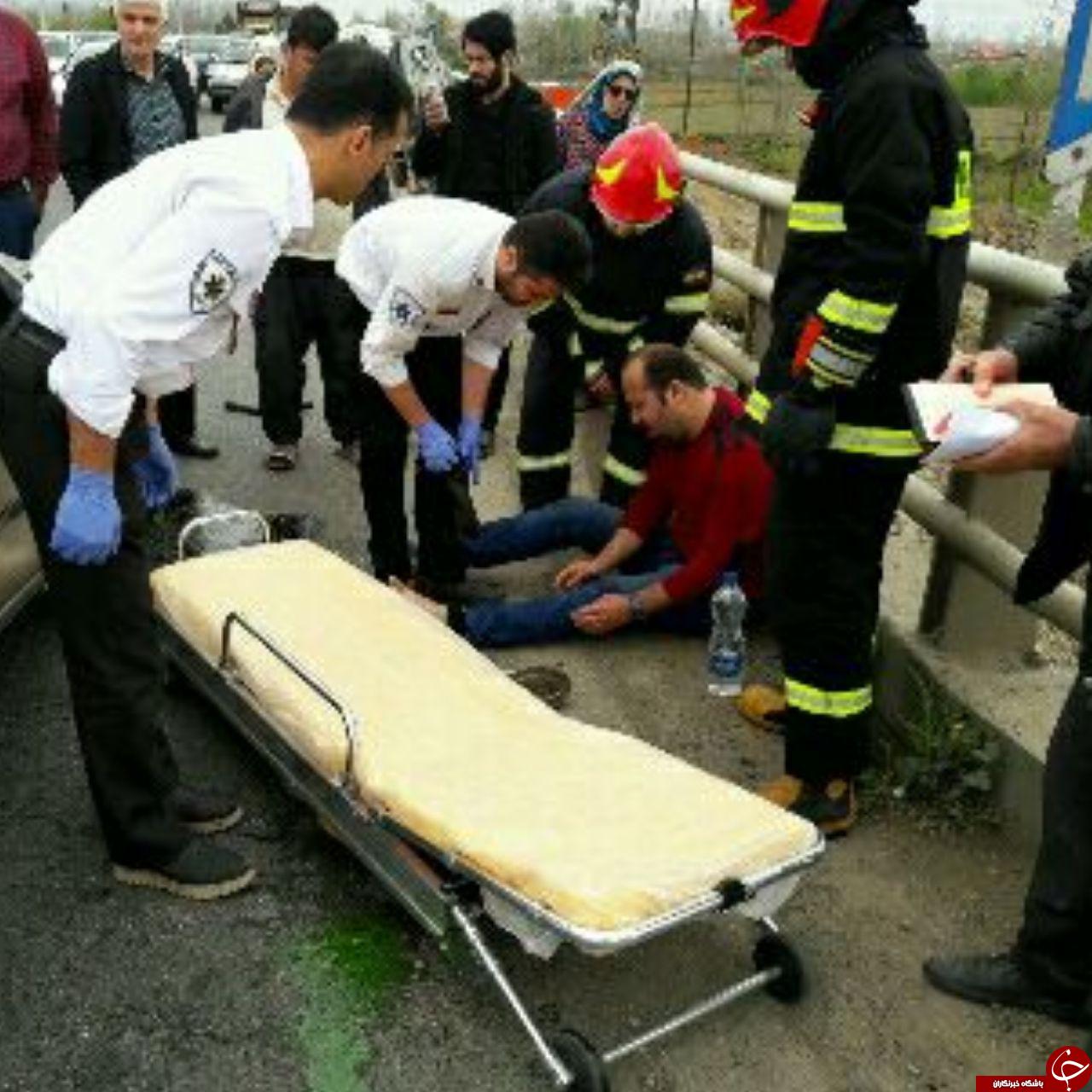 ۴ فوتی و مصدوم در تصادف ال ۹۰ و پژو در پل اباتر شهرستان صومعه سرا+تصاویر