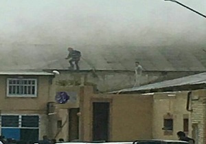 آتش سوزی در مجموعه ورزشی ۱۵ خرداد تاکستان