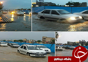 استقرار خودرو‌های عملیاتی درخرم آبادبا شدت گرفتن بارش‌ها+عکس