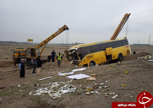 سانحه رانندگی با ۲۰ مصدوم در آزاد راه قزوین، کرج +تصاویر