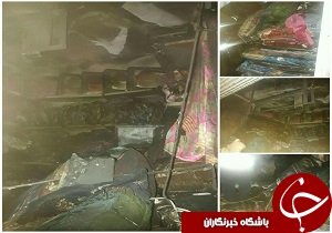 آتش فروشگاه پتو را محاصره کرد/آتش مهار شد