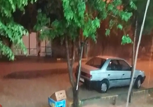 آبگرفتگی گسترده خیابان‌ها در حسن‌آبادجرقویه علیا + فیلم