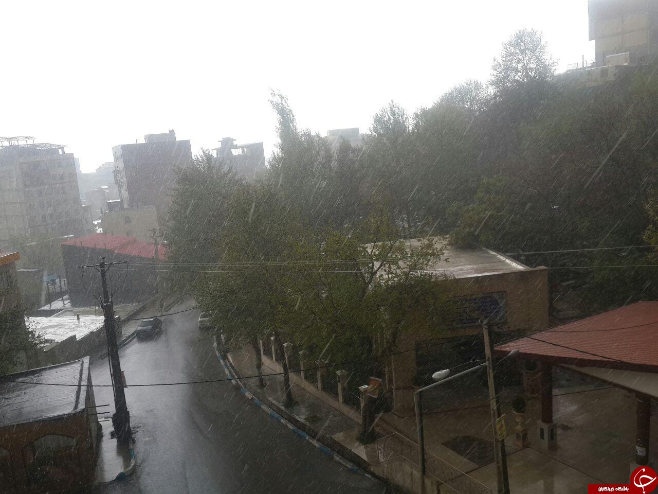 رودهن تگرگ باران شد + تصاویر