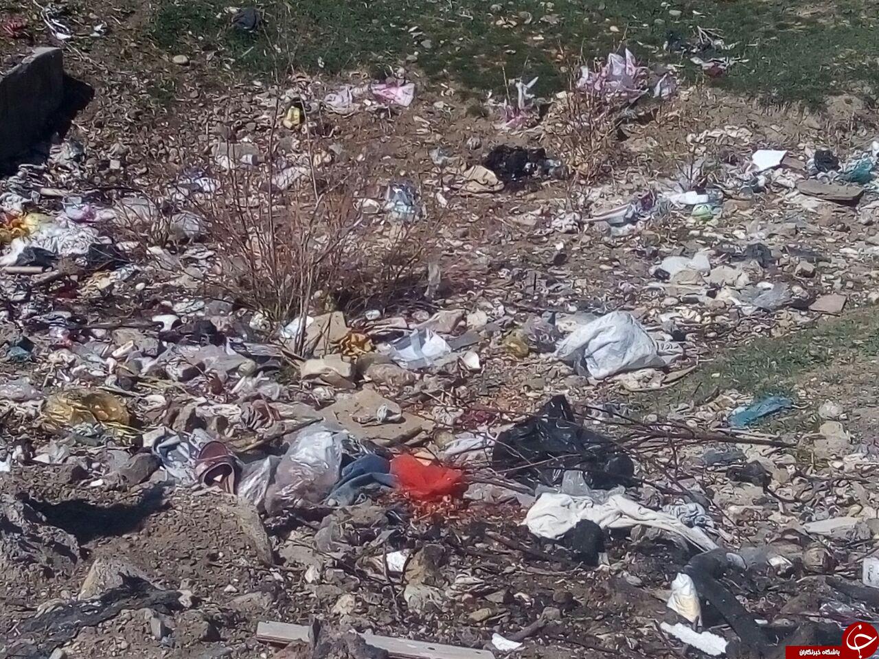 تصاویری از دپوی زباله در روستای قیصریه