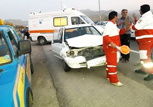 مصدومیت ۷ تن بر اثر برخورد خودرو پراید و سمند