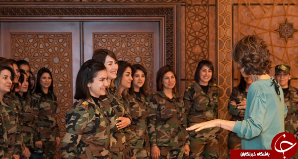 دیدار اسماء اسد با زنان ارتش سوریه