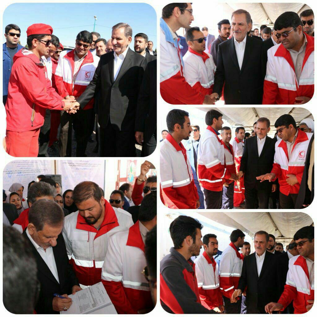 بازدید جهانگیری ازخدمات نوروزی هلال احمر