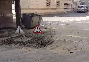 اندرمشکلات رها شدن کنده‌کاری‎ توسط آب و فاضلاب + فیلم